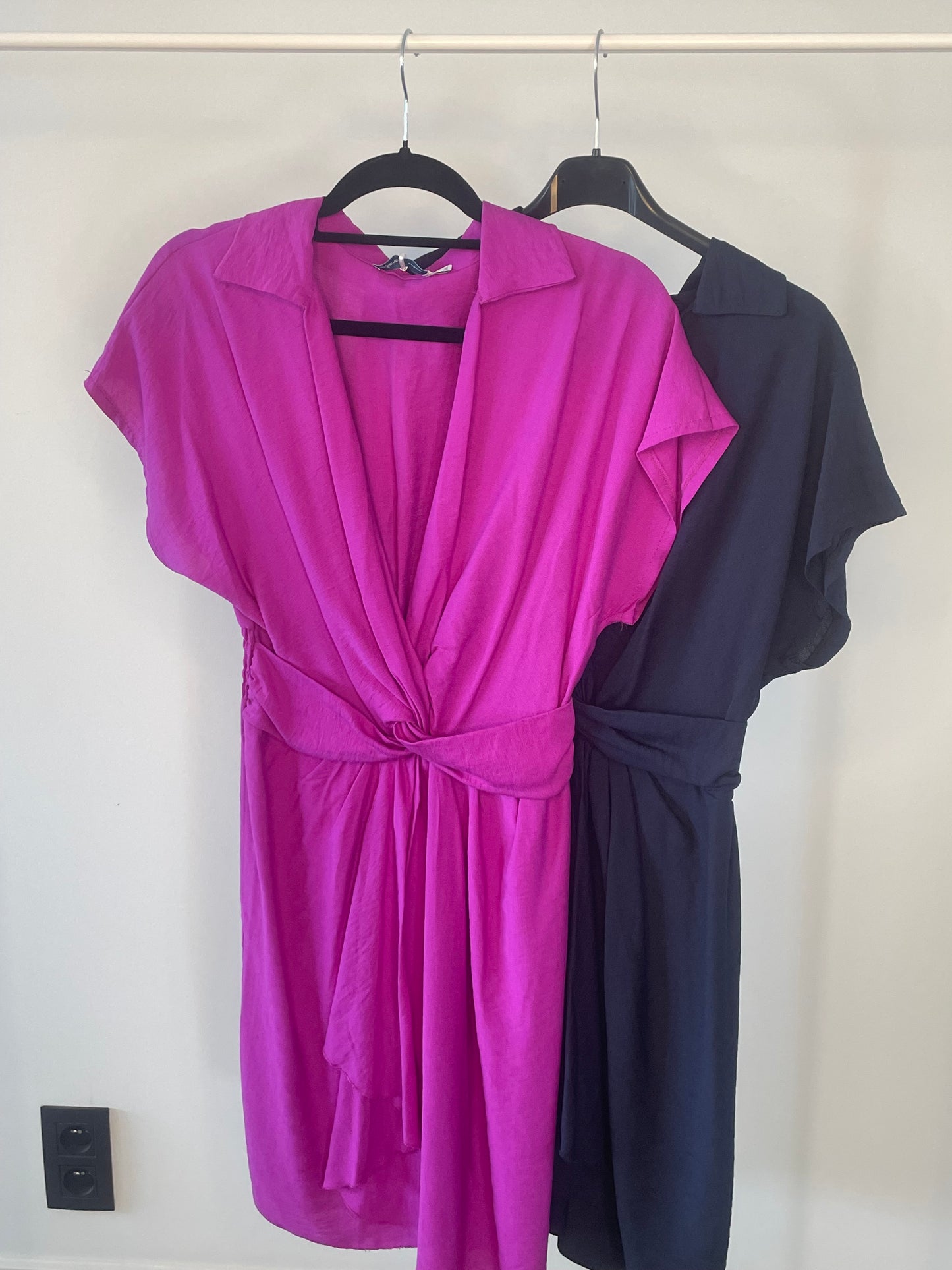 Kleedje fushia of blauw