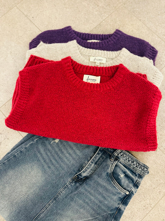 Debardeur grijs-magenta-paars