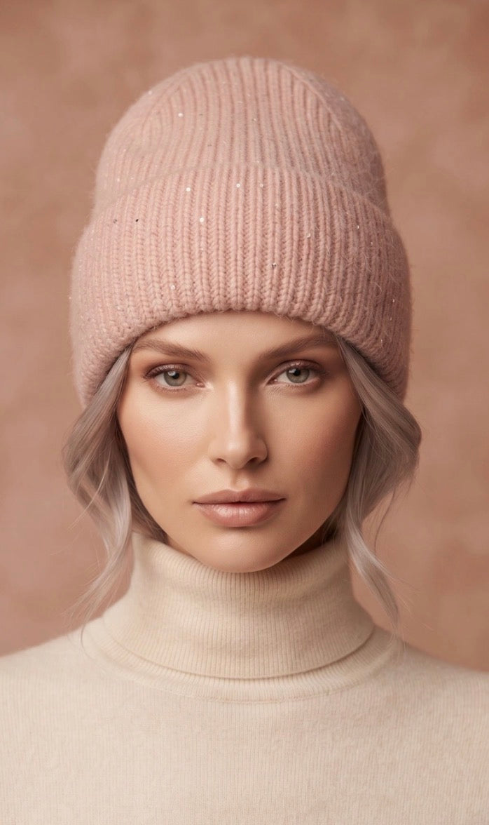 Muts paillettes - pink