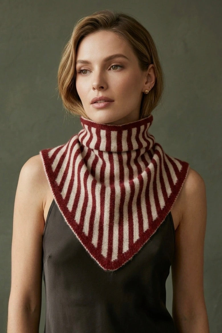 Sjaal - stripes Bordeaux