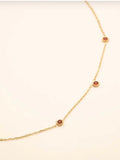 Ketting met 3 steentjes PINK