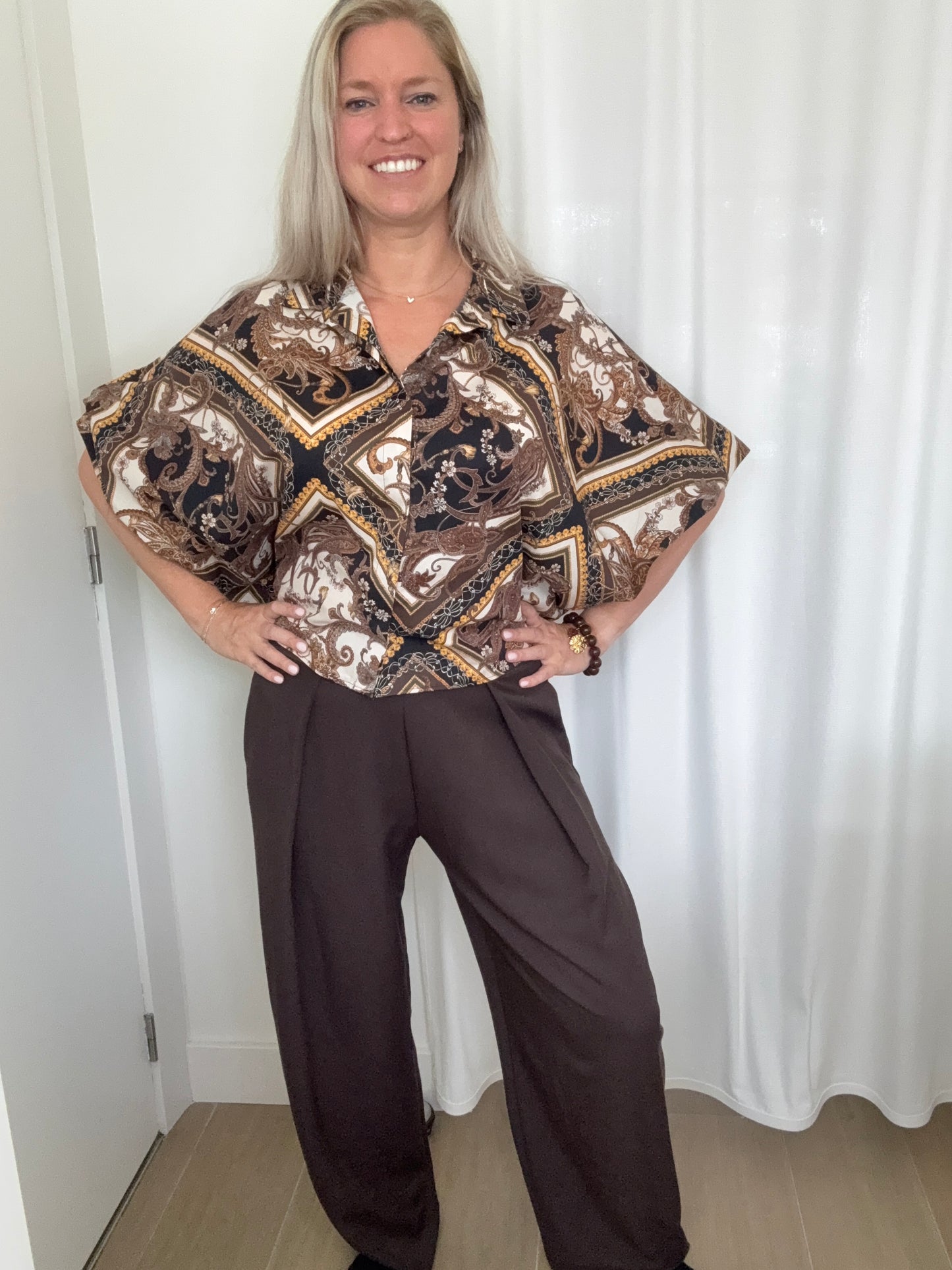 Broek balloon bruin