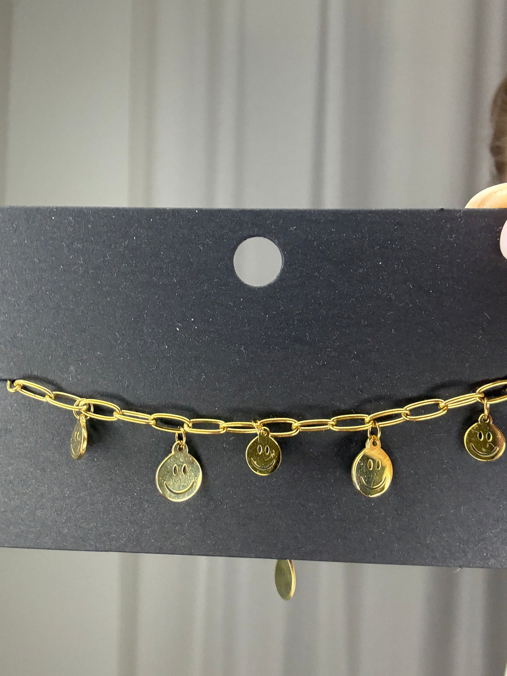 Goudkleurige armband smileys
