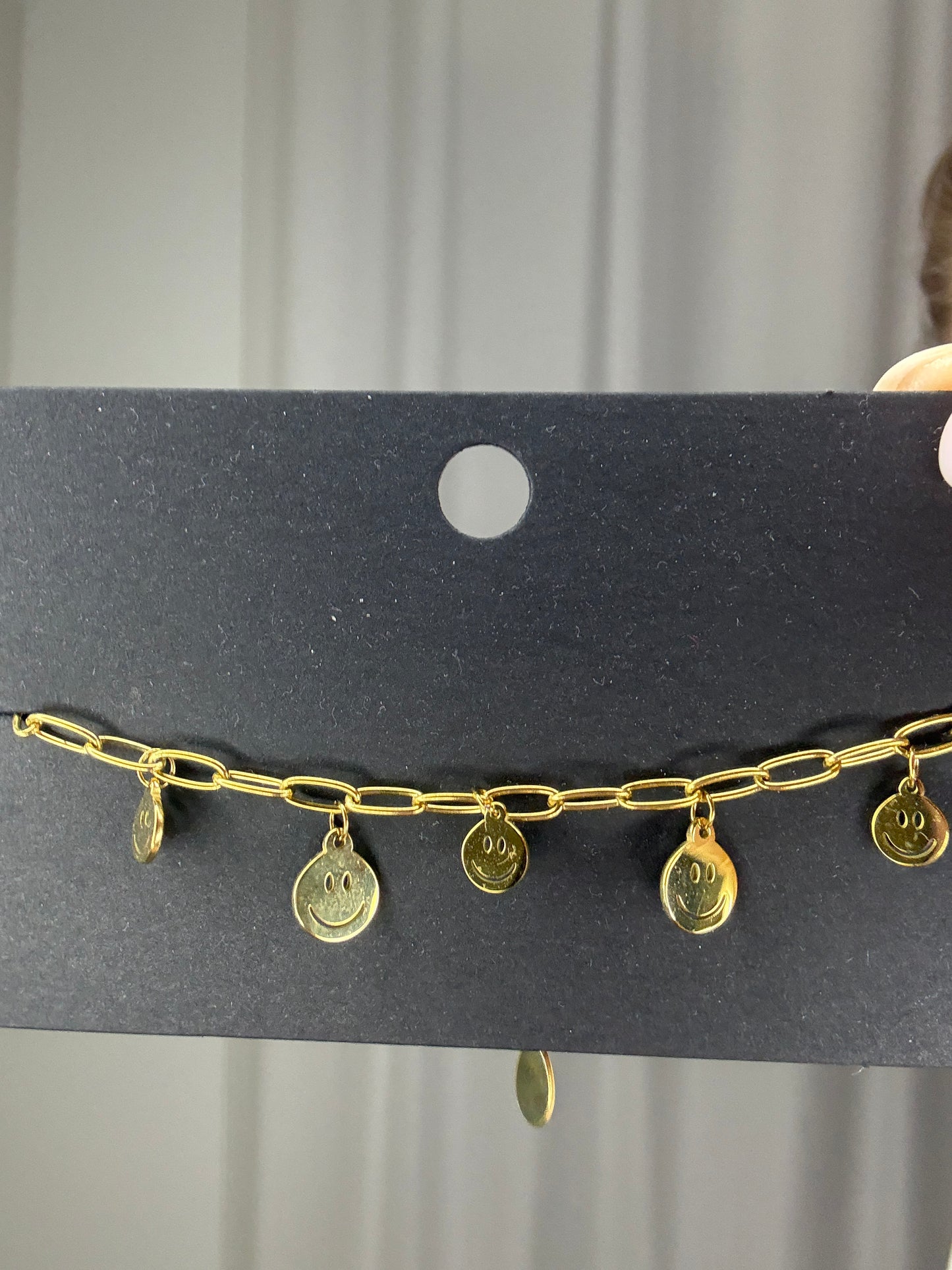 Goudkleurige armband smileys