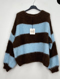 Trui gestreept blauw