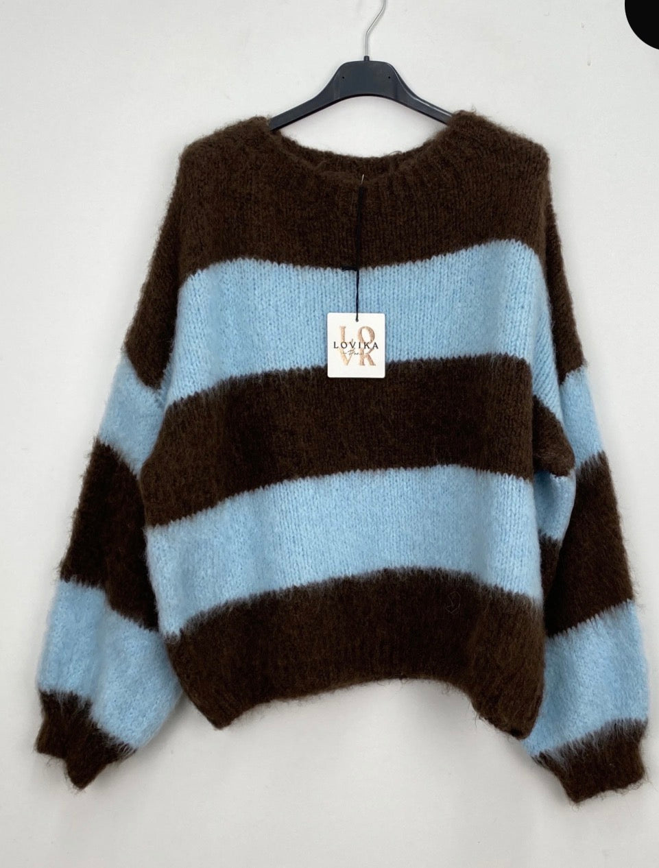 Trui gestreept blauw