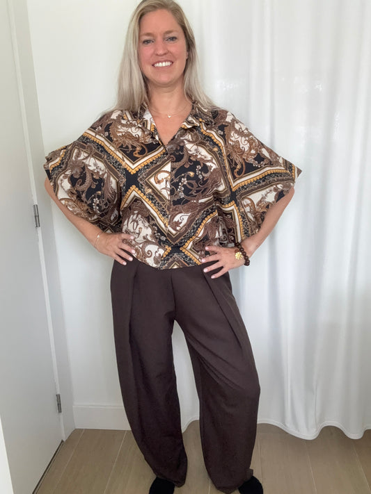 Broek balloon bruin