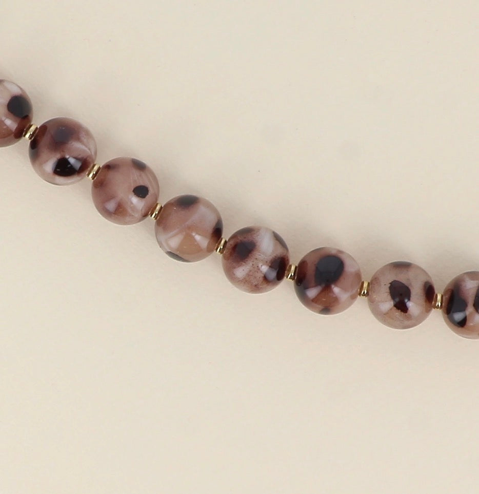 Armband met kralen TAUPE