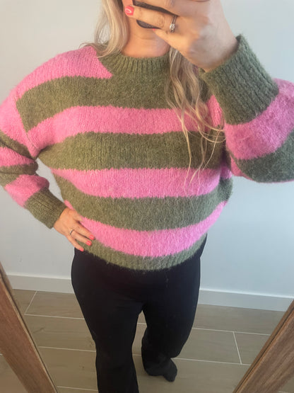 Olive - pink sweater