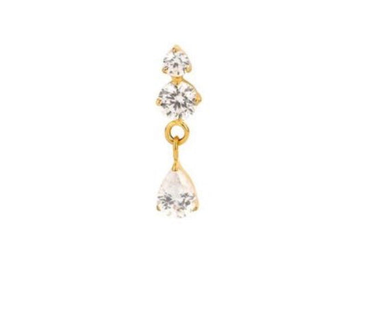Piercing druppel - gold