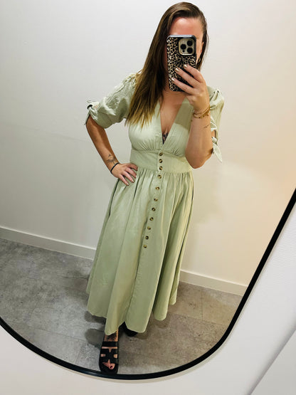 Groen lang kleed