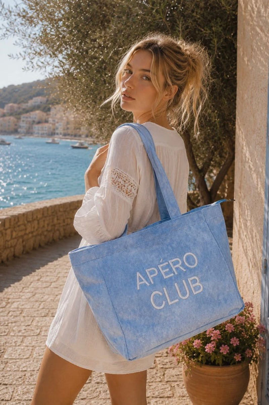 Apéro tas blauw 36x54cm