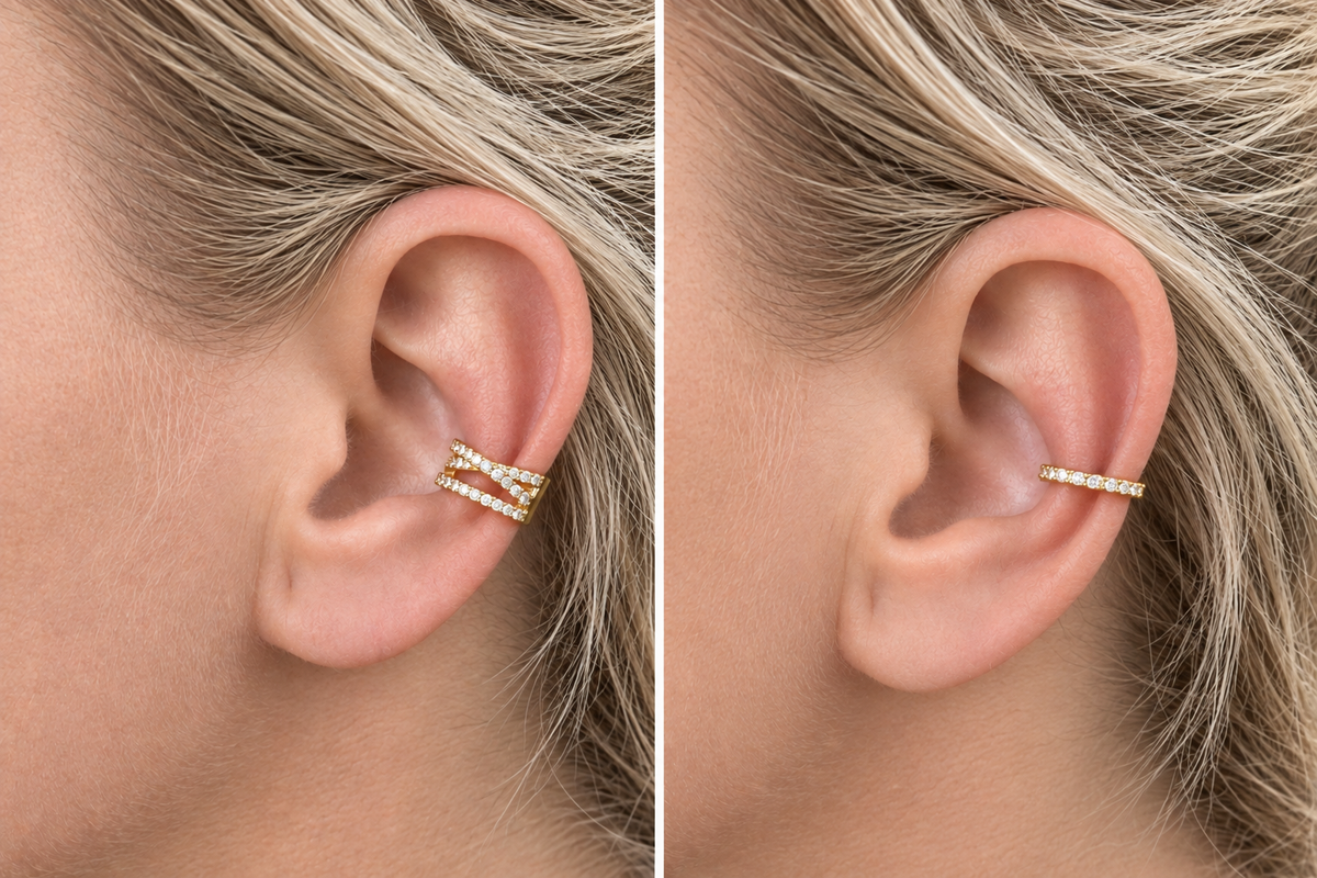 Set earcuff (2 stuks) - goud