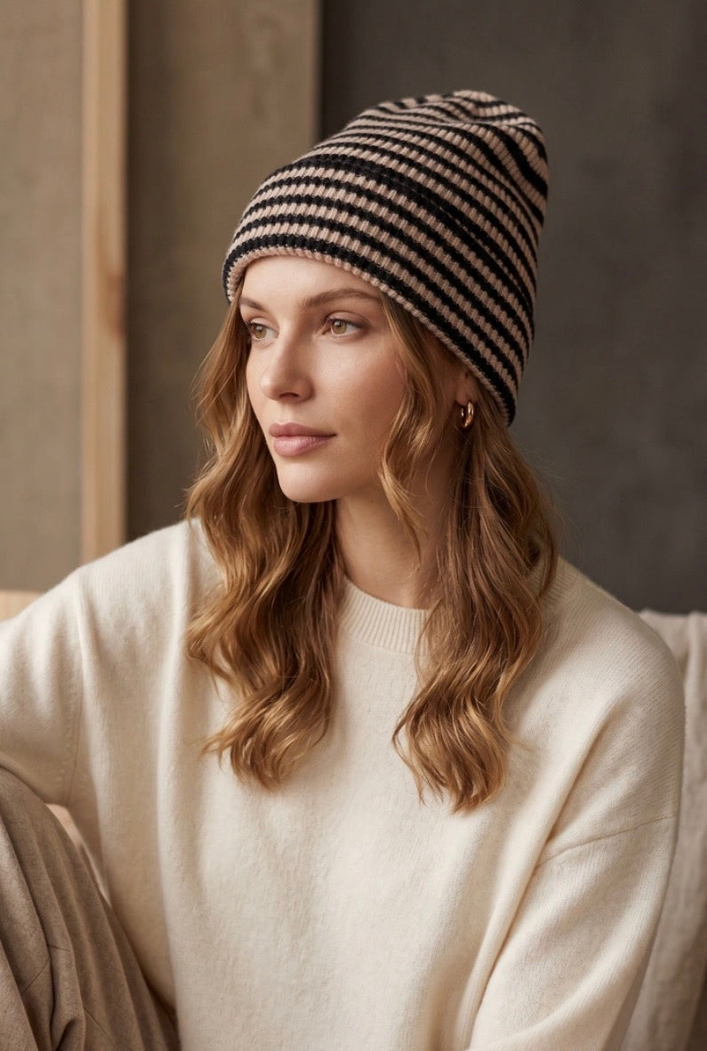 Muts stripes - zwart