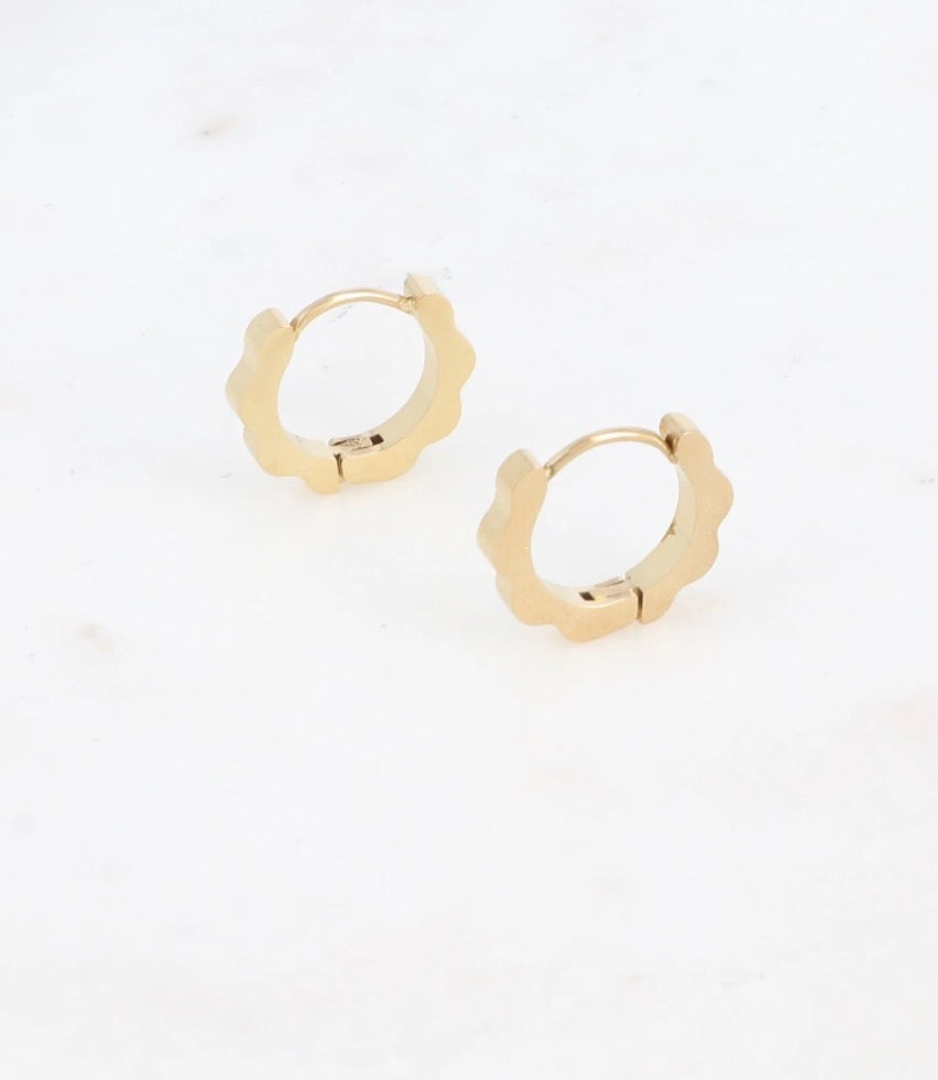 Goudkleurige oorbellen hoops
