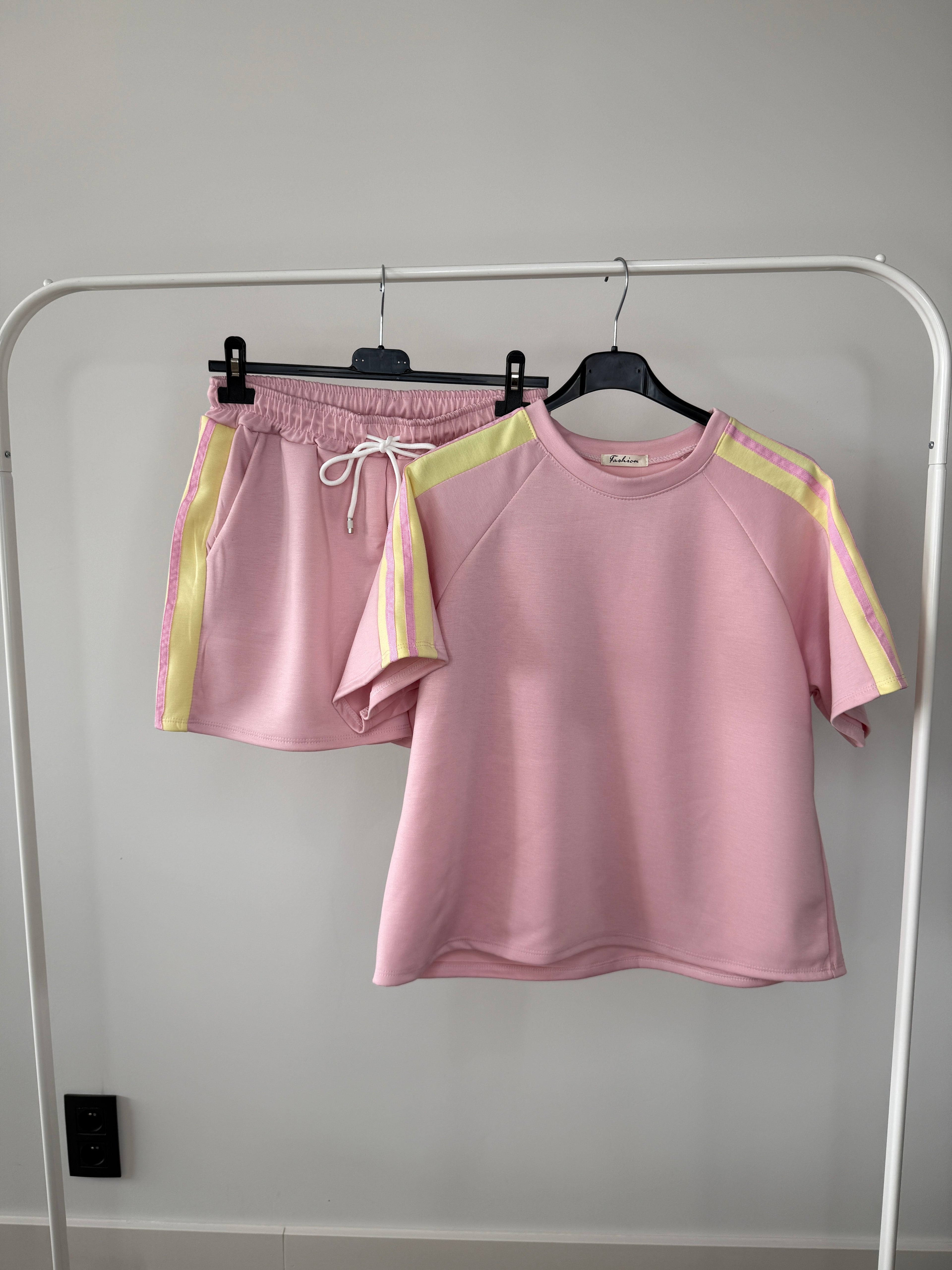 Korte set pink/ yellow - TU