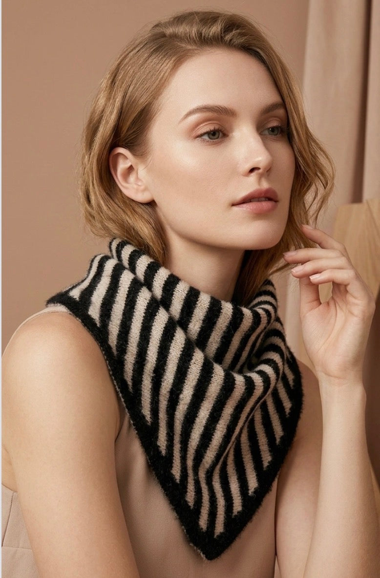 Sjaal - stripes Zwart
