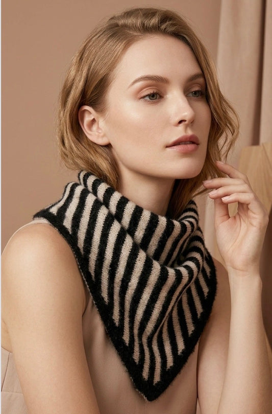 Sjaal - stripes Zwart