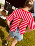 Shirt met open rug en strik - TU