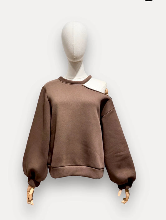 Half shoulder trui