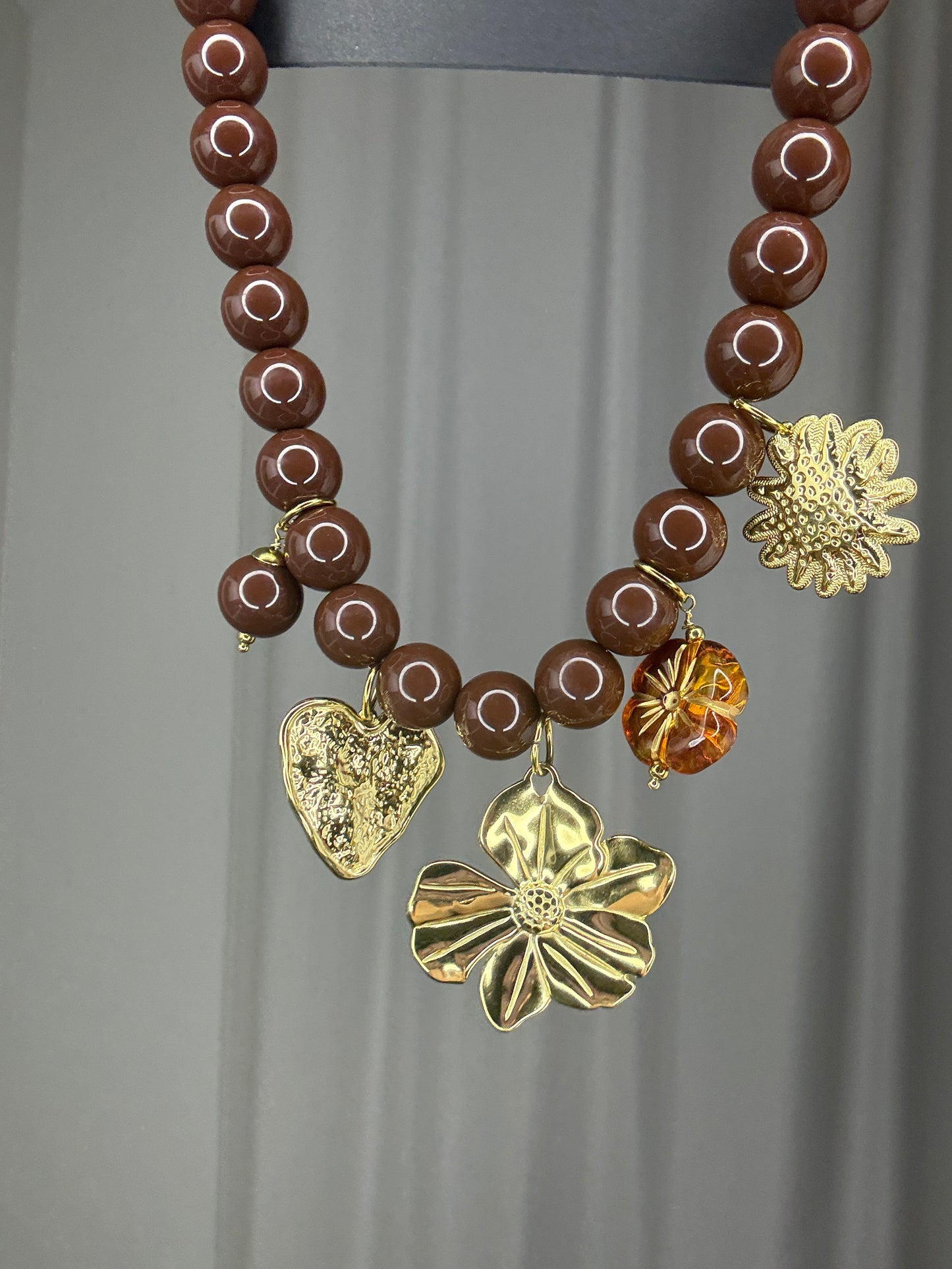 Ketting bruine kralen