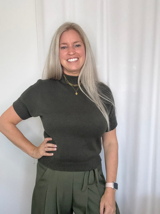 Pull-gilet groen