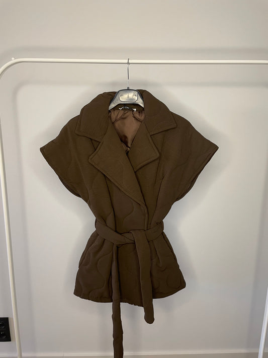 Bruine vest zonder mouwen