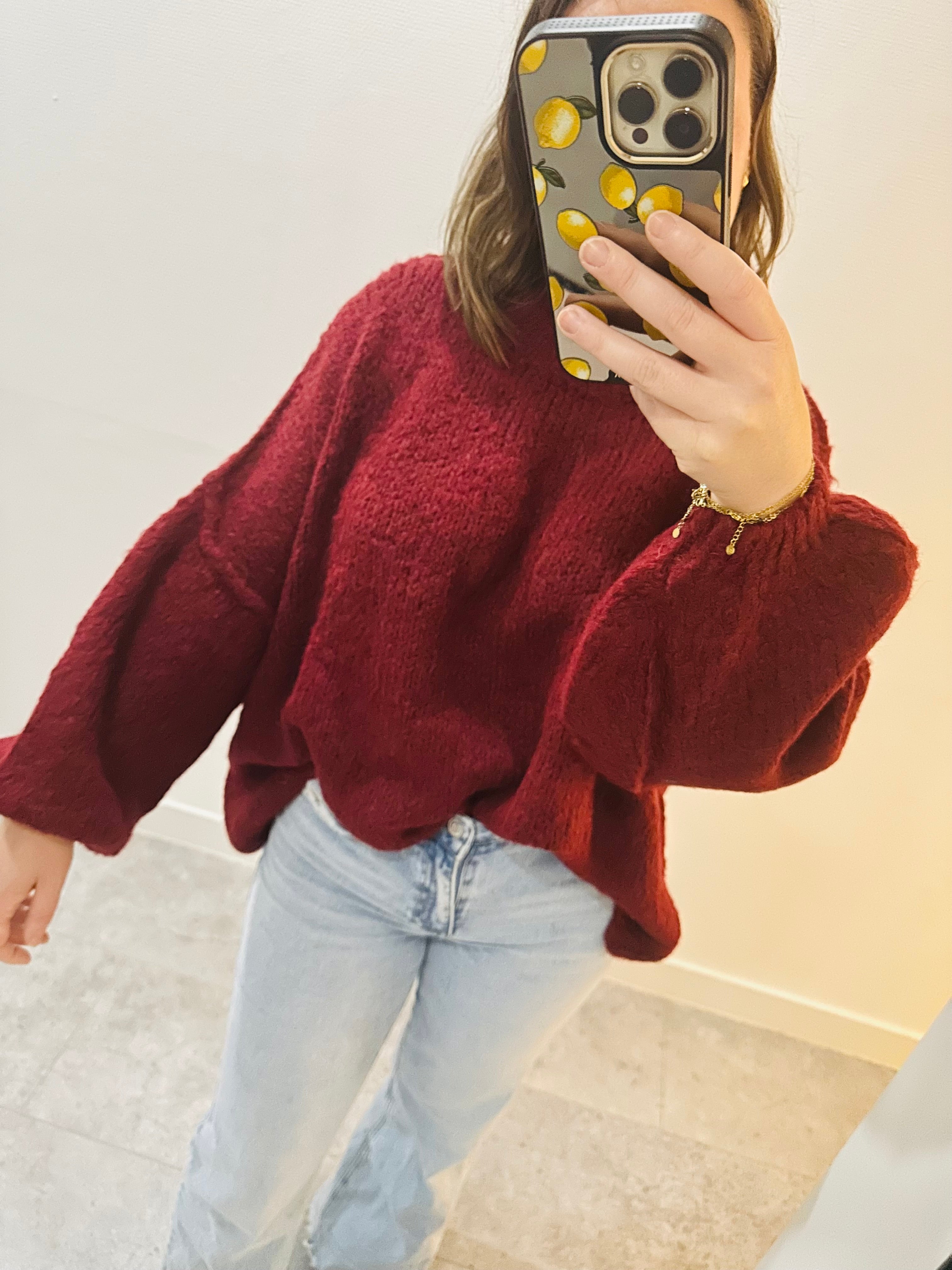 Burgundy trui
