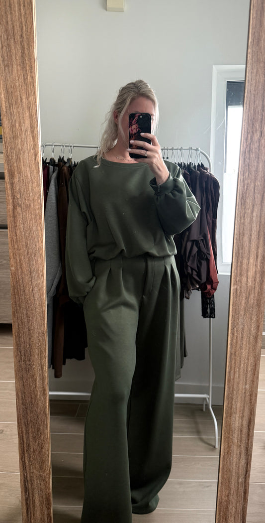 Combi set - kaki groen