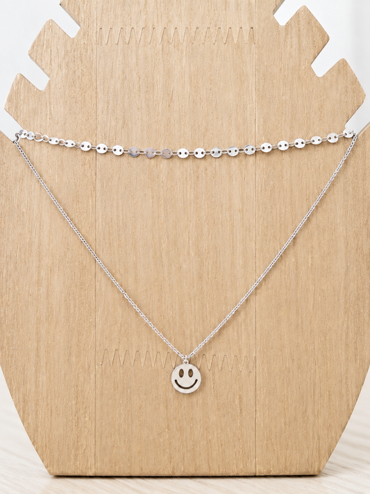 Ketting choker smiley