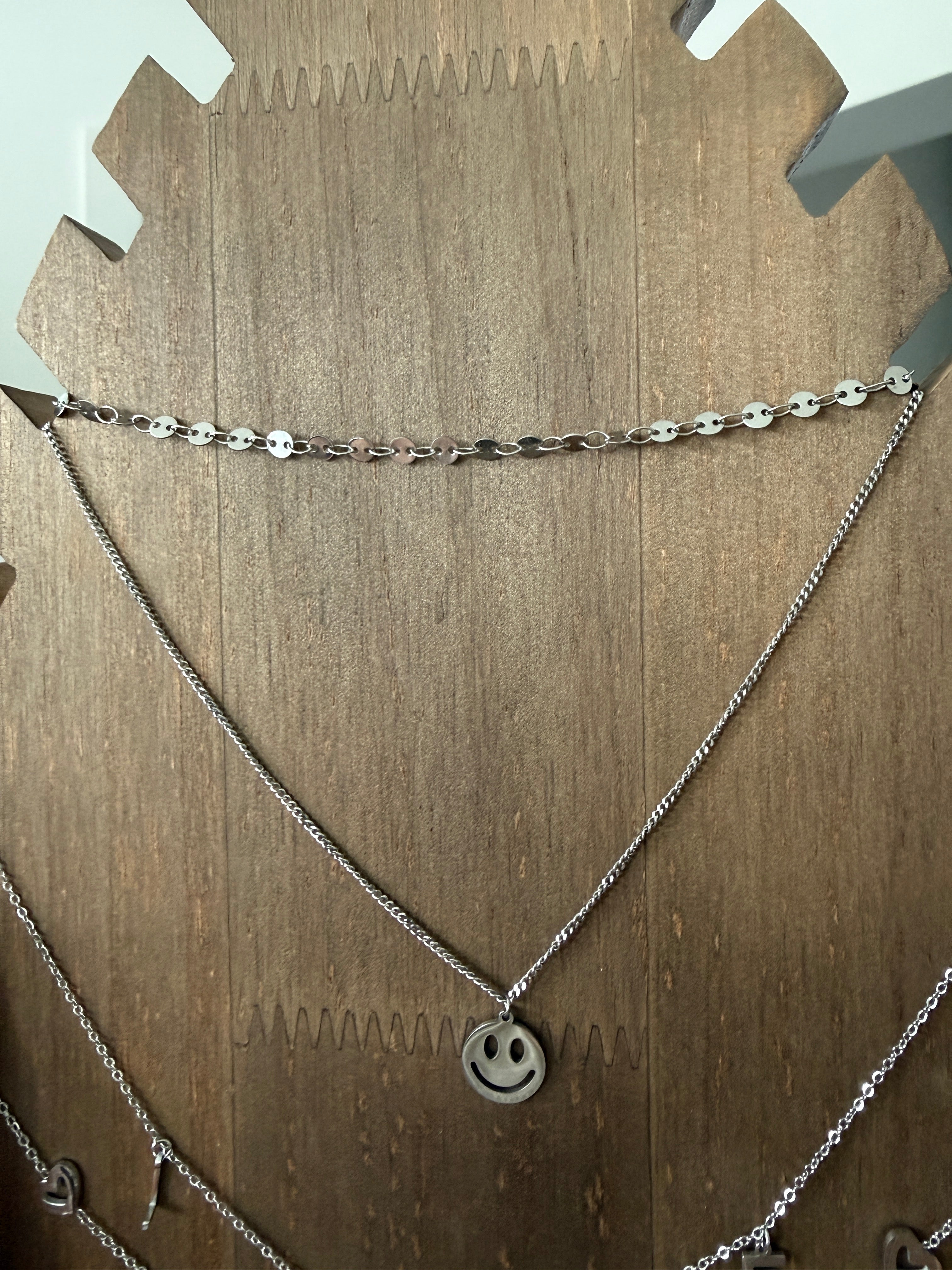 Ketting choker smiley