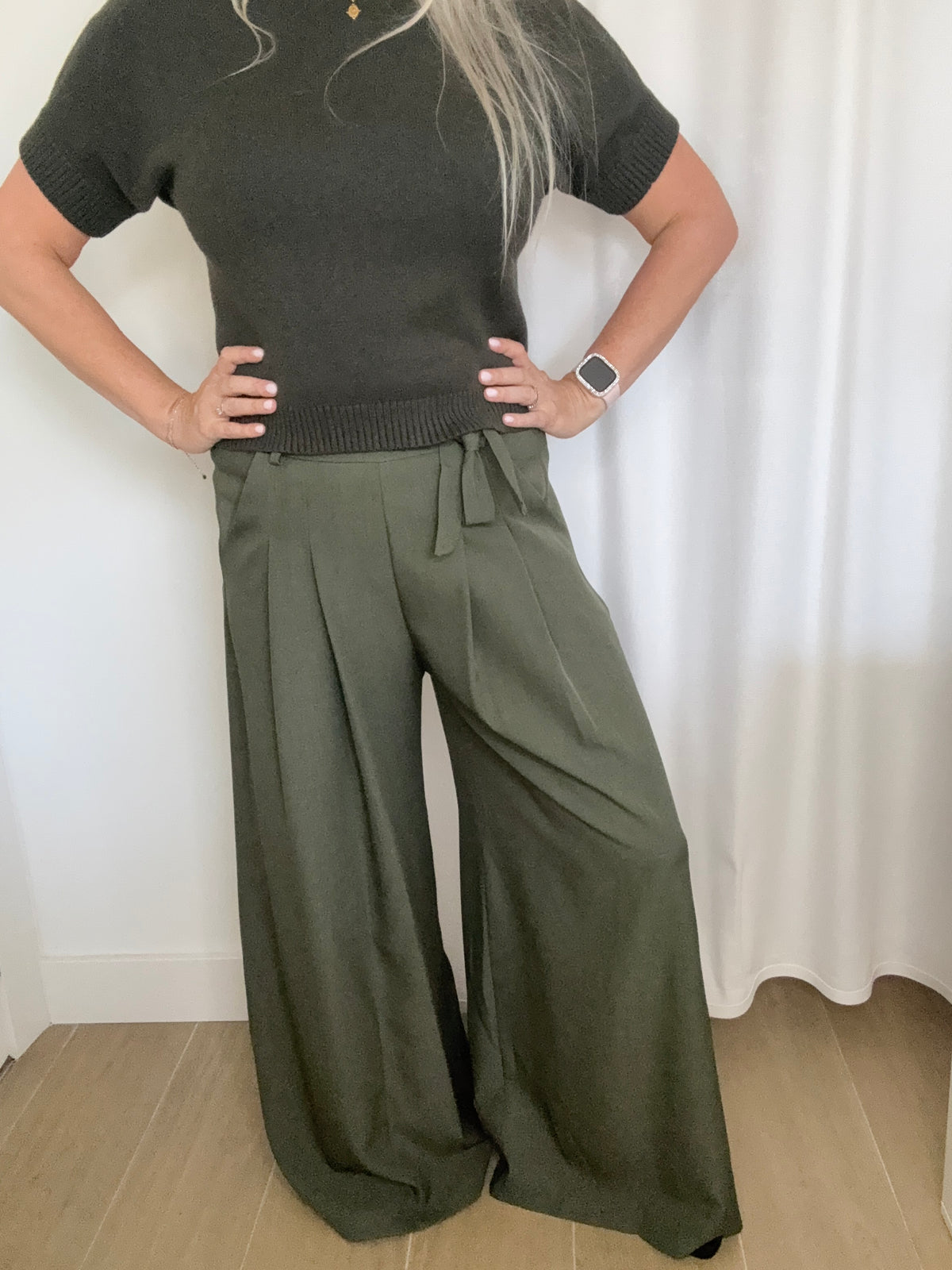 Broek kakigroen
