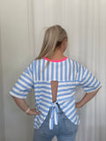 Shirt met open rug en strik - TU