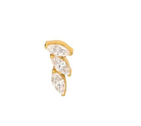 Piercing triple - gold