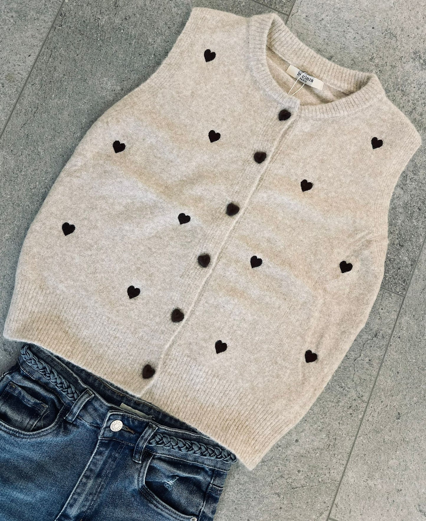 Gilet met hartjes