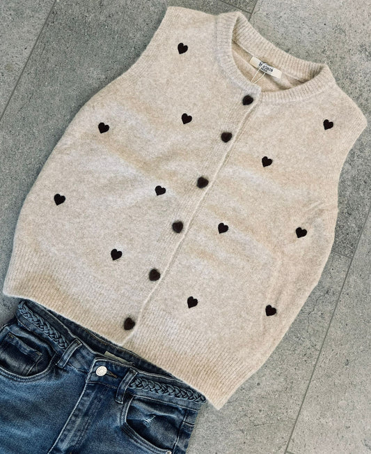 Gilet met hartjes