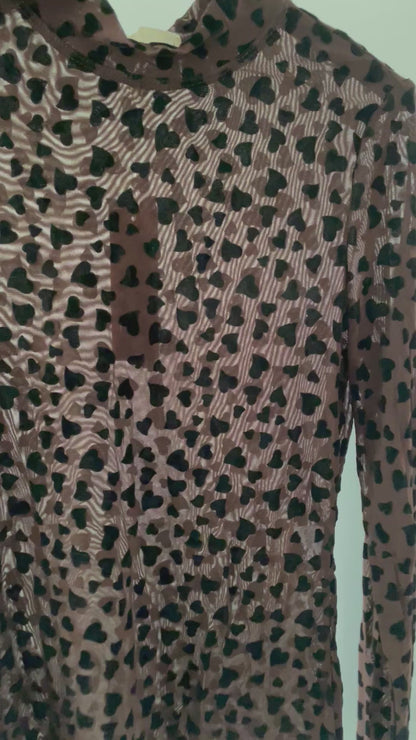 Bruin doorschijnende top