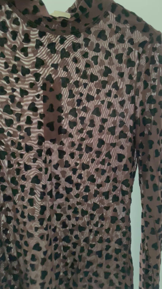 Bruin doorschijnende top